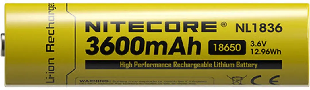 Nitecore NL1836 Oplaadbare 18650 Li-Ion Batterij 3600mAh - afbeelding 5 van 5