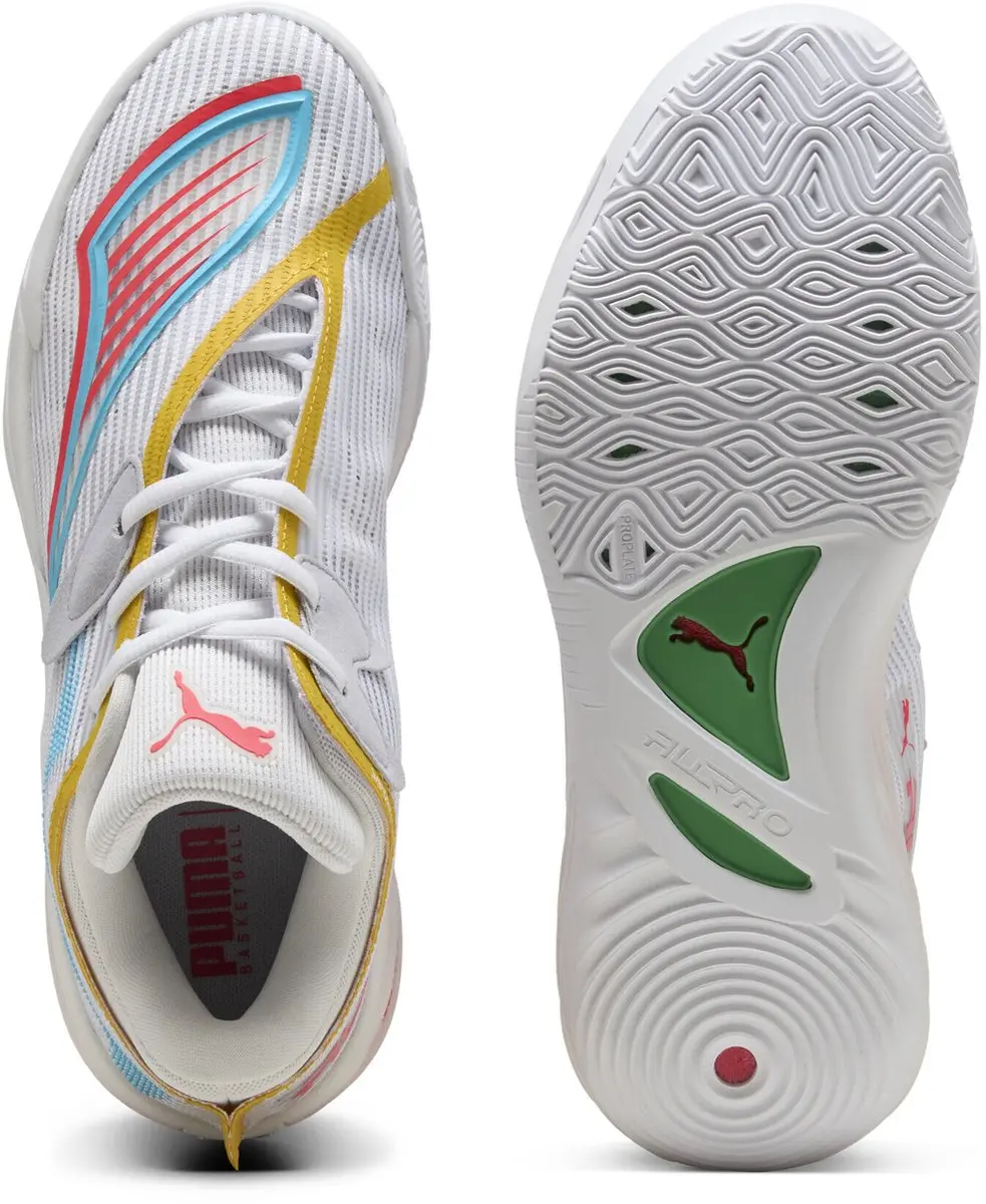 Puma All-Pro Nitro 2 Basketbalschoenen 41 - Wit/Sunblaze - afbeelding 4 van 6
