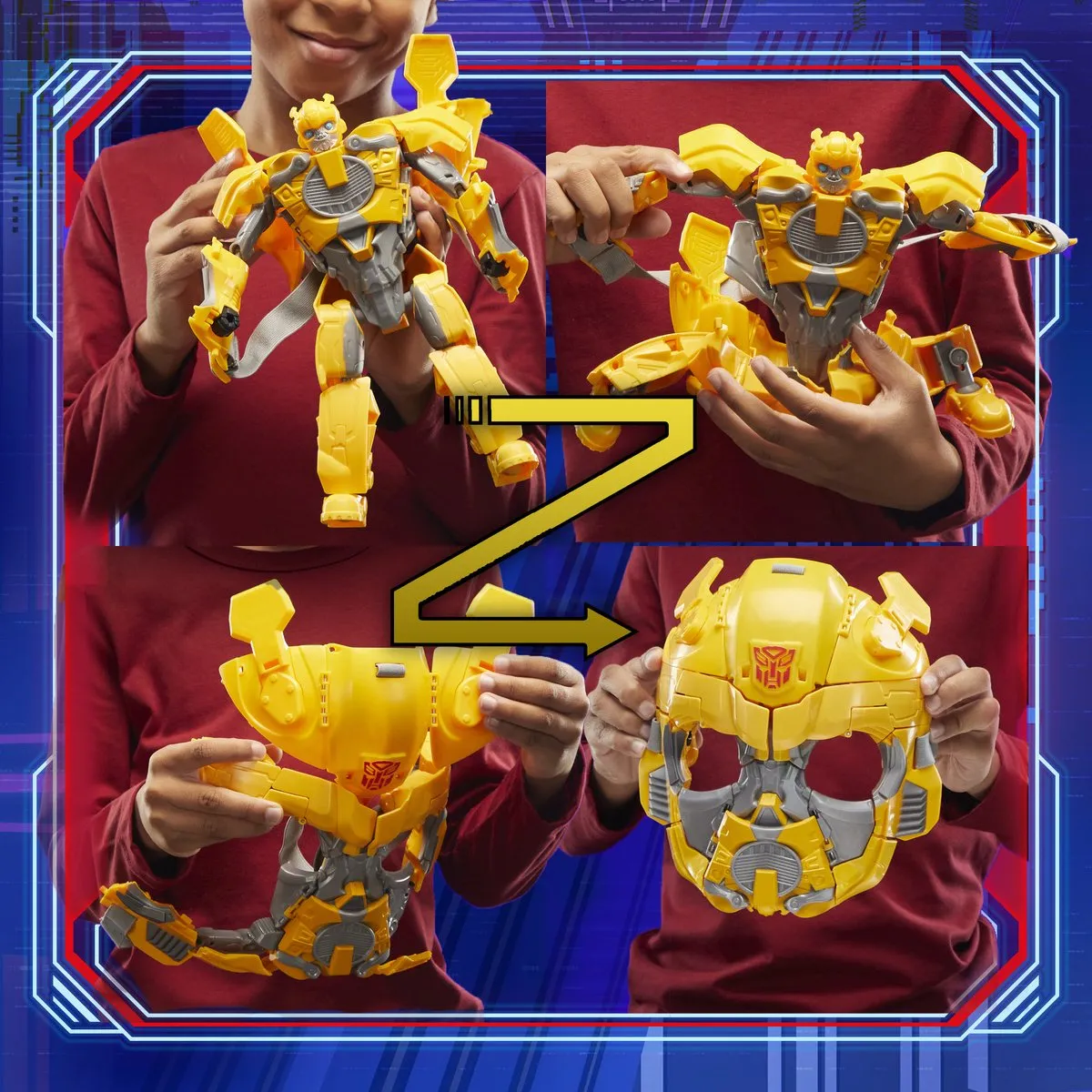 Transformers One Bumblebee B-127 2-in-1 Masker-Actiefiguur - Multicolor