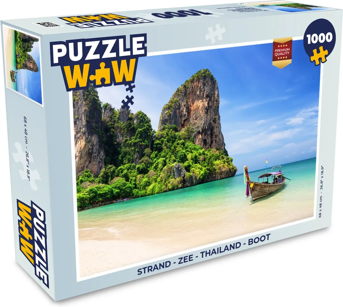 PuzzleWow Legpuzzel Thailand Strand Boot 1000 Stuks