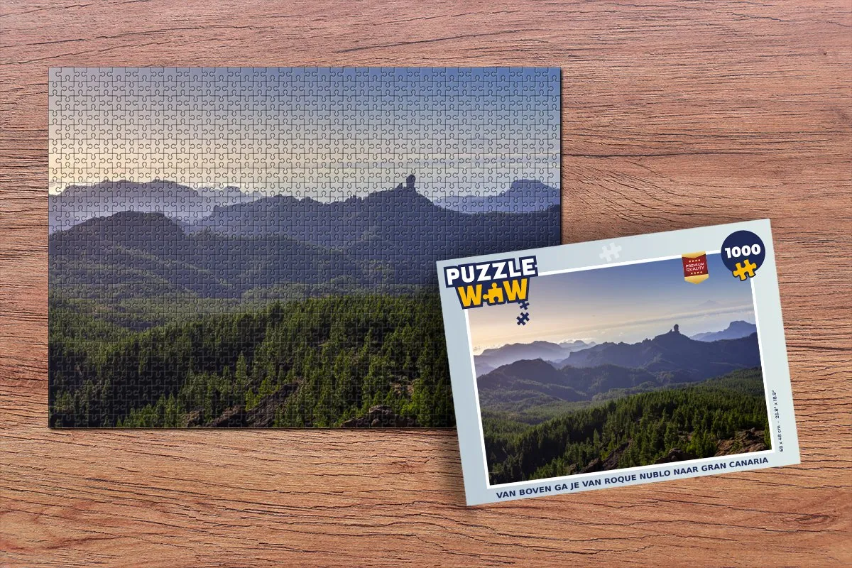 PuzzleWow Roque Nublo Gran Canaria Legpuzzel 1000 Stuks - Multicolor