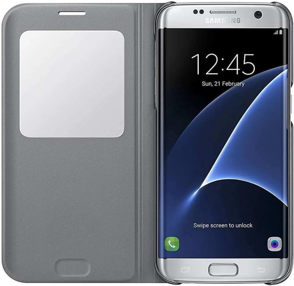 Samsung S View Cover EF-CG935PSEGWW - Zilver