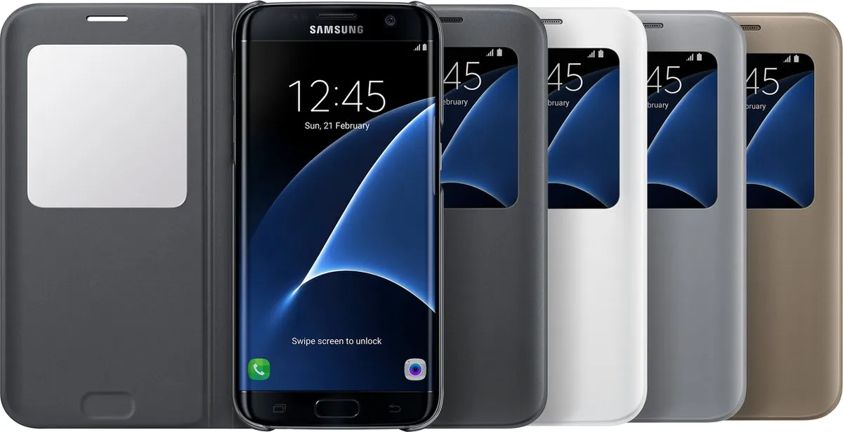 Samsung S View Cover EF-CG935PSEGWW - Zilver