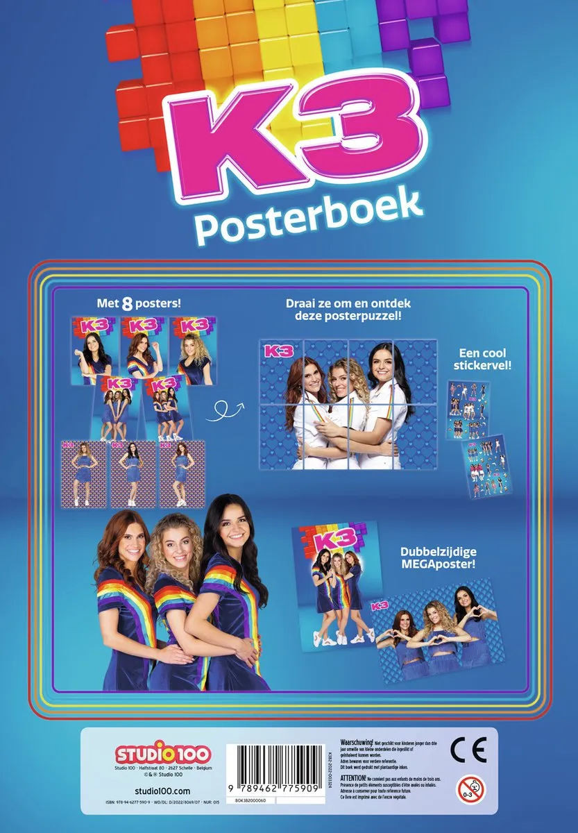 K3 Posterboek - Multicolor