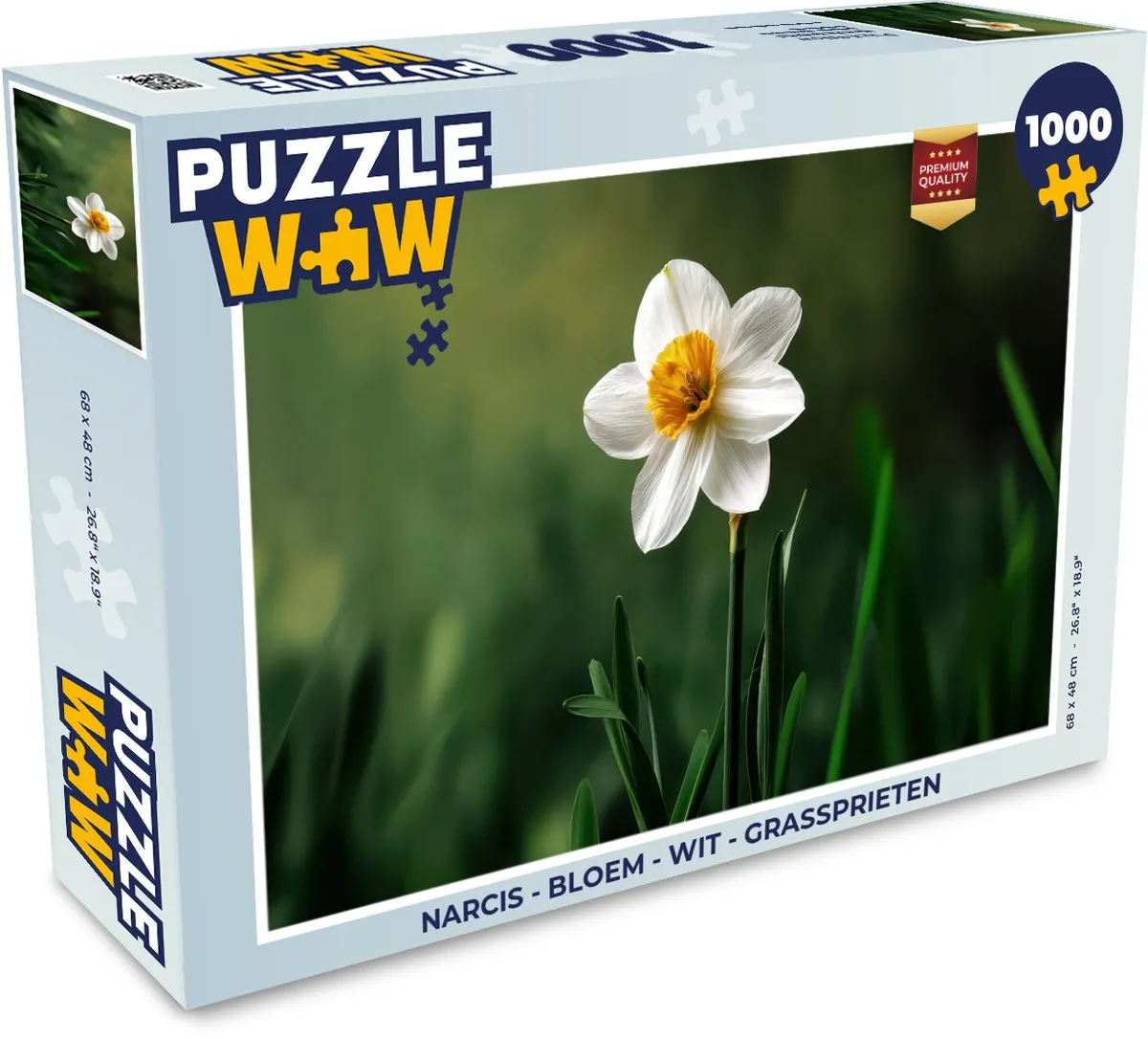 PuzzleWow Narcis Legpuzzel 1000 Stuks - Wit