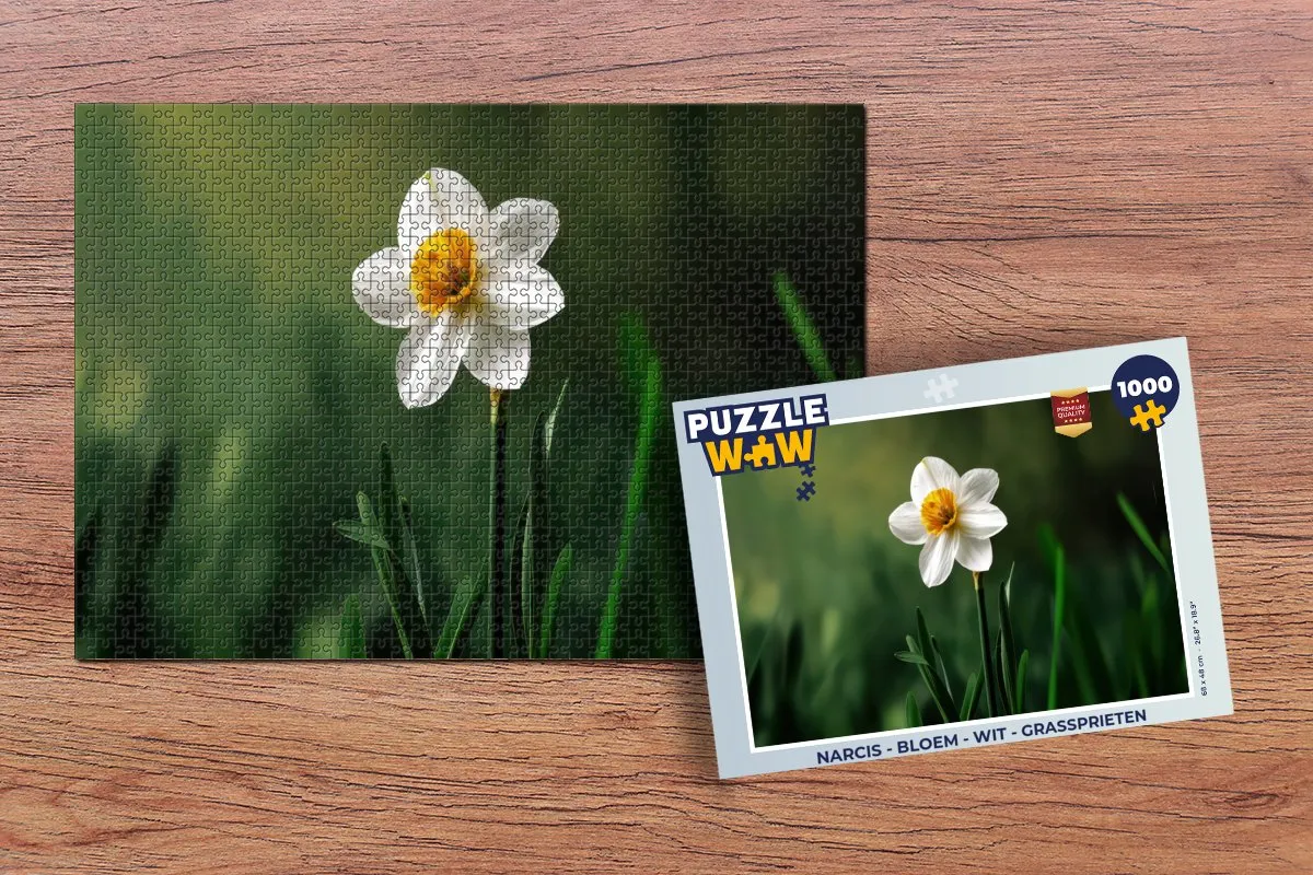 PuzzleWow Narcis Legpuzzel 1000 Stuks - Wit