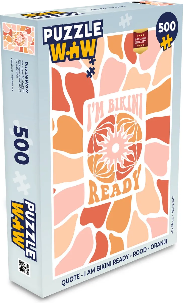 PuzzleWow Quote I Am Bikini Ready Legpuzzel 500 Stuks - Multicolor