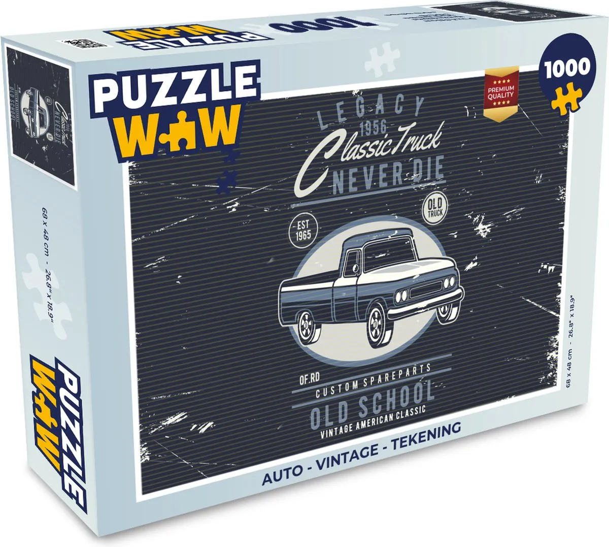 PuzzleWow Vintage Tekening Legpuzzel 1000 Stuks
