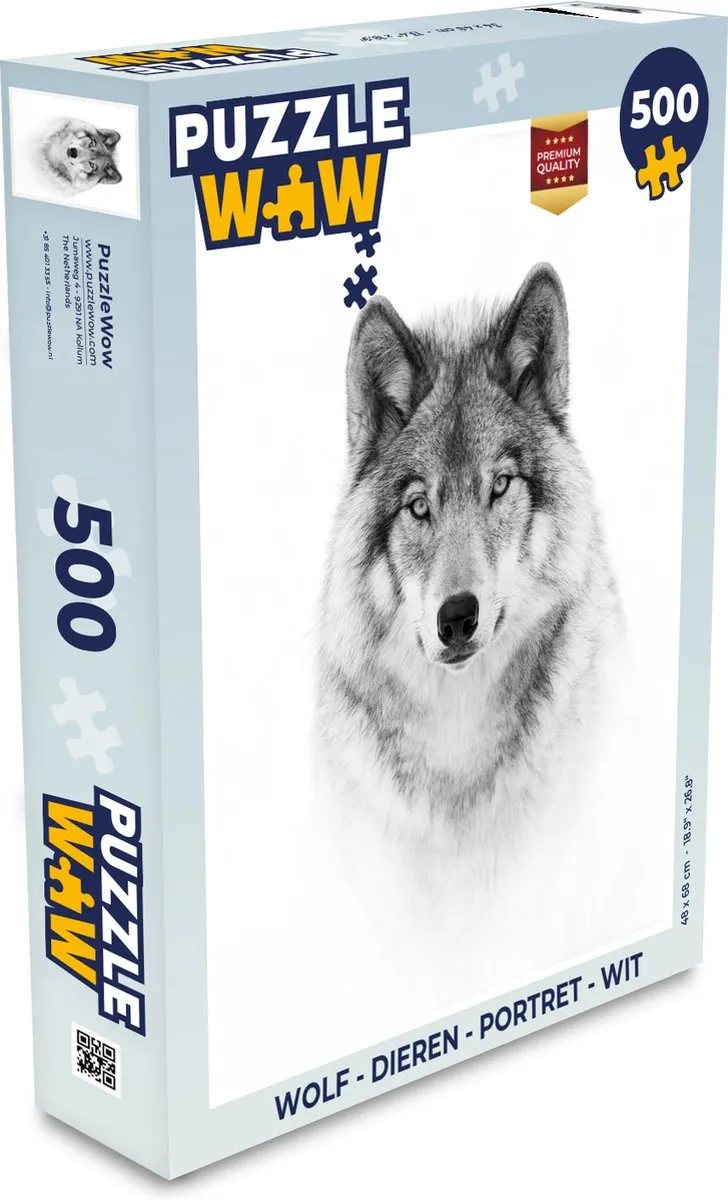 PuzzleWow Dieren Portret Legpuzzel 500 Stuks - Multicolor
