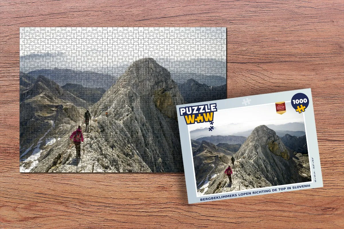 PuzzleWow Legpuzzel Bergbeklimmers Slovenië 1000 Stuks - Multicolor