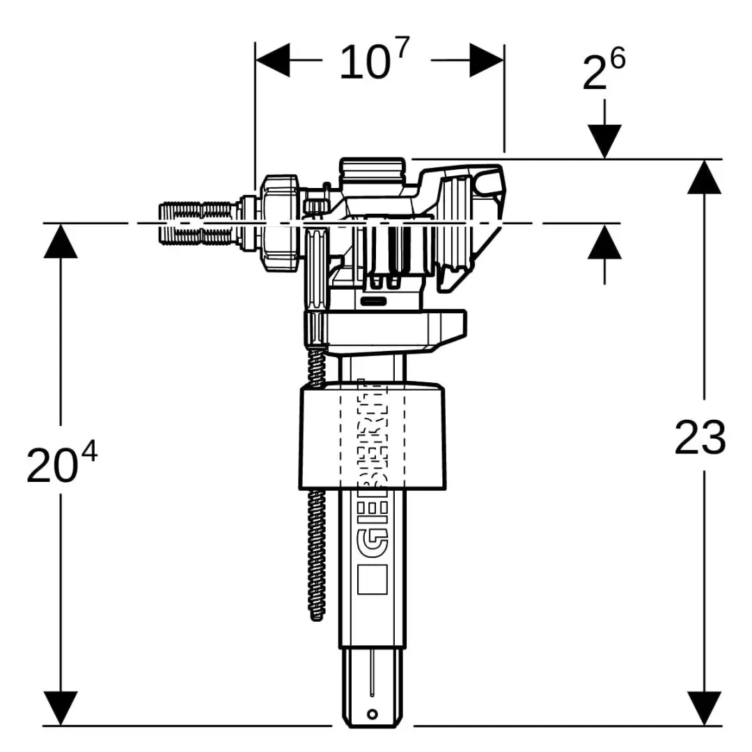 Geberit Vulventiel Type 383 - Wit - afbeelding 4 van 5