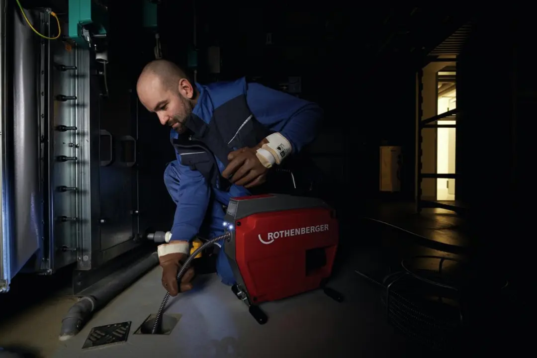 Rothenberger R600 VarioClean Akku Rohrreiniger 18V - 8,0 Ah - Grijs/Rood - afbeelding 5 van 6