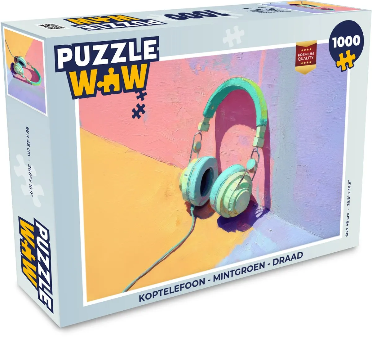 PuzzleWow Koptelefoon Puzzel 1000 Stuks