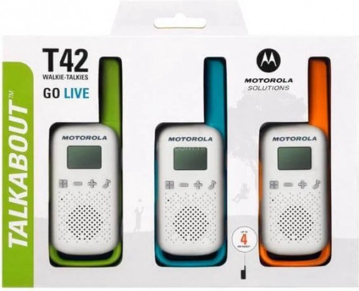 Motorola Talkabout T42 Triple Pack - 3 Handsets - Wit