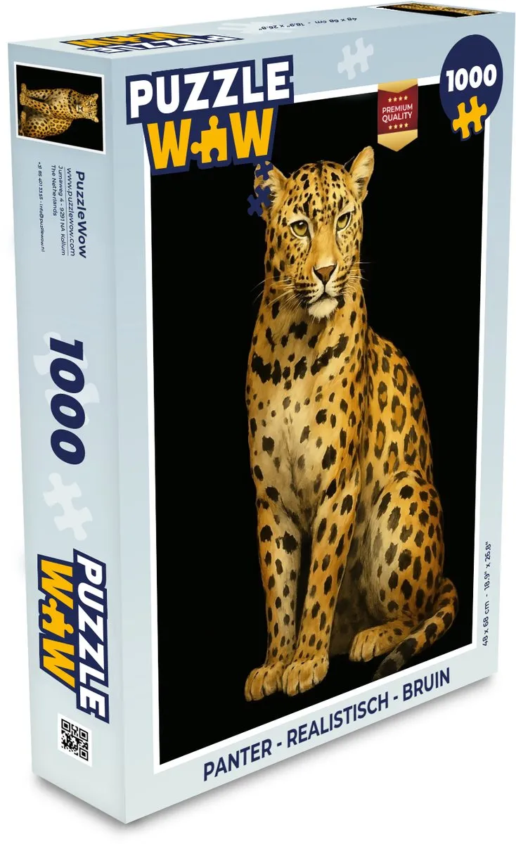 PuzzleWow Panter Legpuzzel 1000 Stuks - Realistisch