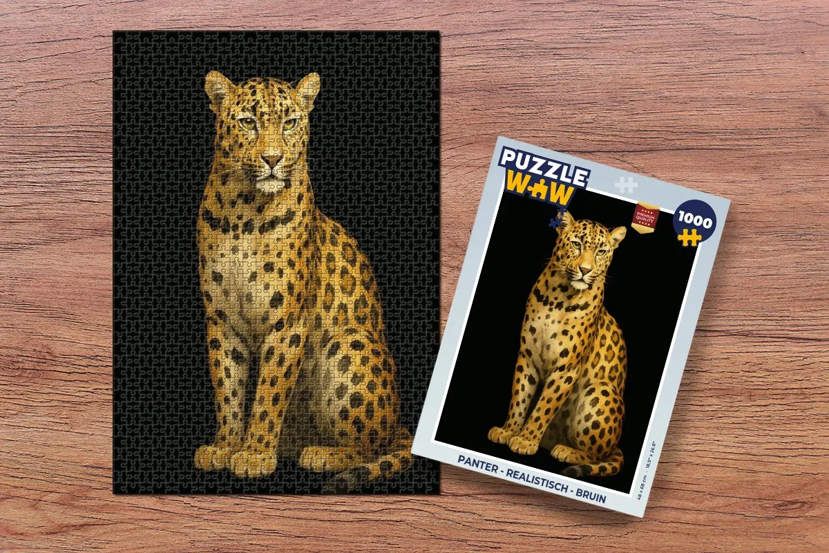 PuzzleWow Panter Legpuzzel 1000 Stuks - Realistisch