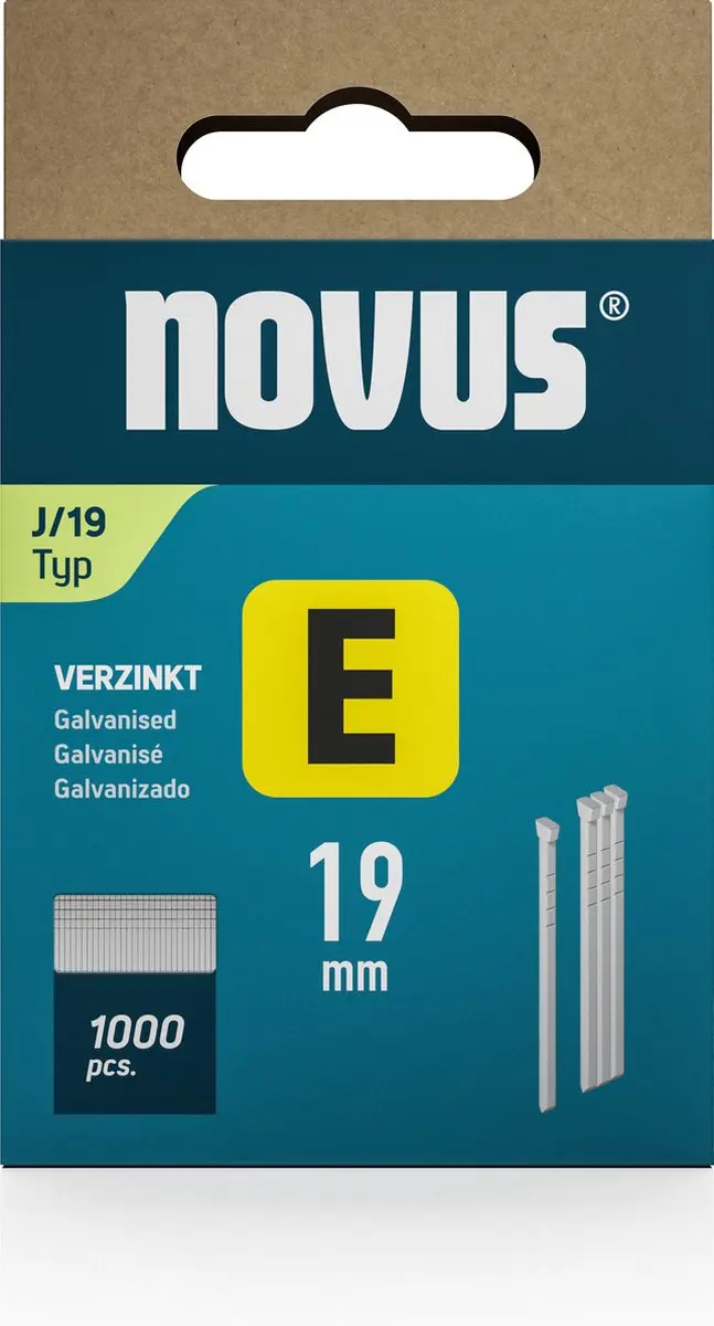 Novus Tacker Spijkers E J/19mm - 1000 Stuks - afbeelding 2 van 2