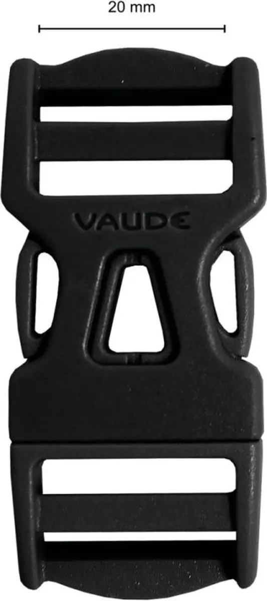 Vaude Dubbele Verstelbare Lus 20mm - Zwart - afbeelding 4 van 4