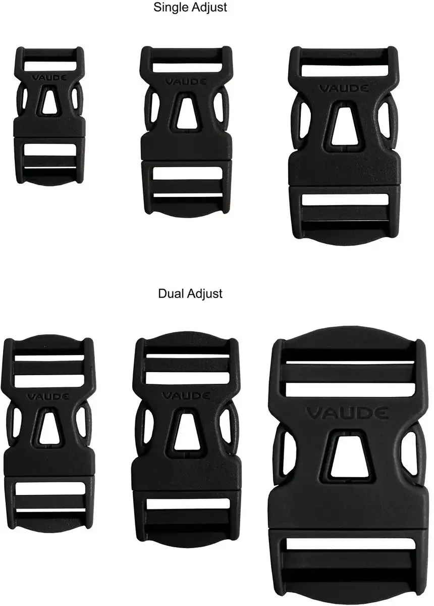 Vaude Dubbele Verstelbare Lus 20mm - Zwart - afbeelding 2 van 4