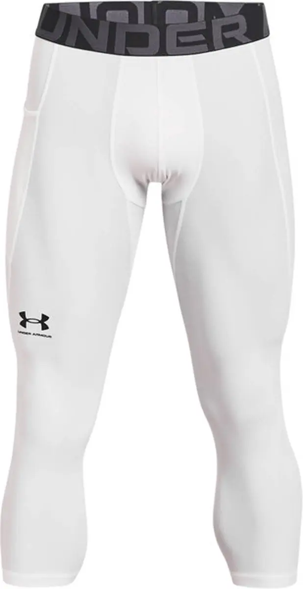 Under Armour HeatGear 3/4 Legging Heren - S - Wit - afbeelding 6 van 6