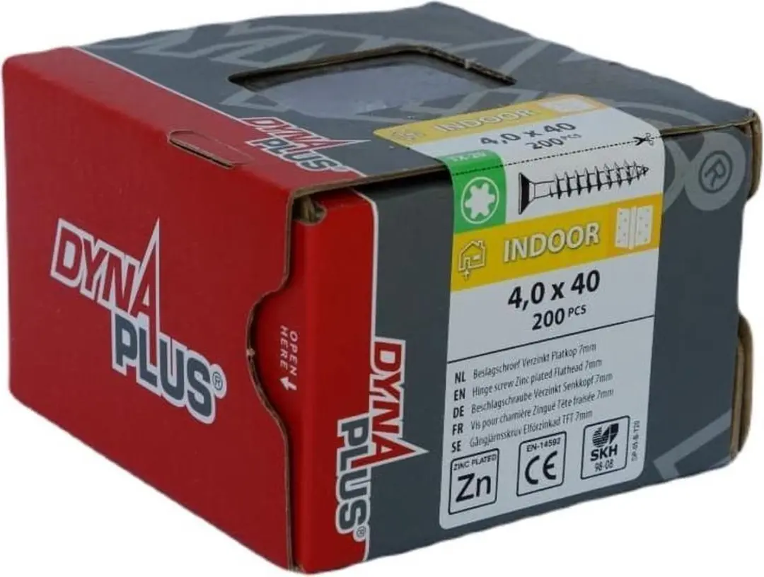 Dynaplus Beslagschroeven 4x40mm - 1 Stuk - Grijs - afbeelding 5 van 6