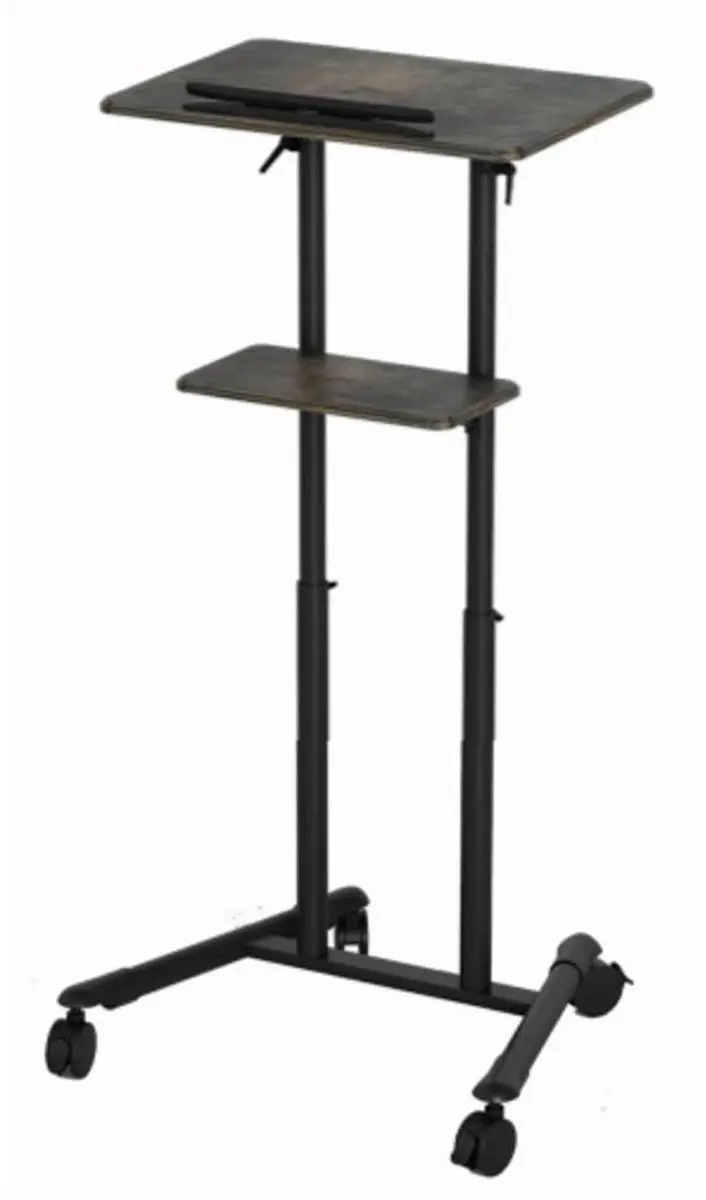 Gembird Mobiele Lezing Desk met Wielen - Zwart - afbeelding 2 van 5