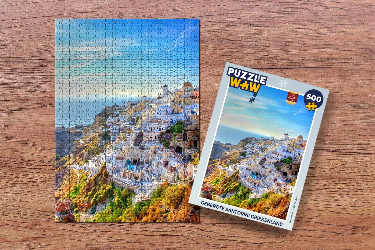 PuzzleWow Santorini Legpuzzel 500 Stuks - Multicolor