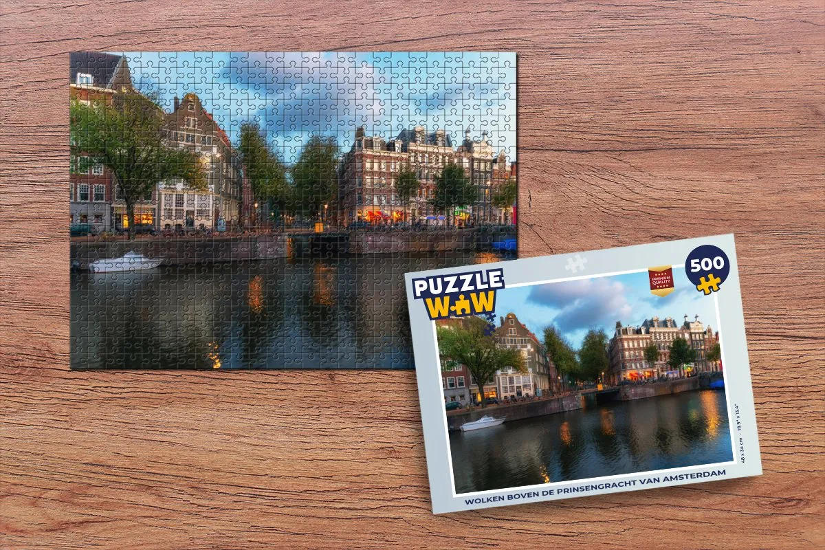 PuzzleWow Wolken boven de Prinsengracht Legpuzzel 500 Stuks - Multicolor