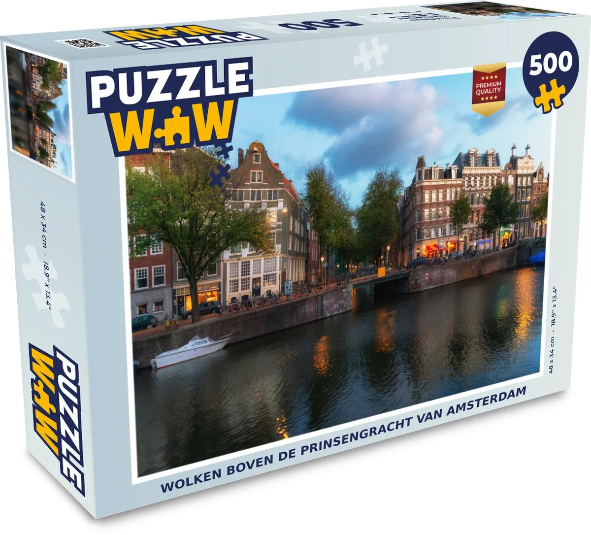 PuzzleWow Wolken boven de Prinsengracht Legpuzzel 500 Stuks - Multicolor