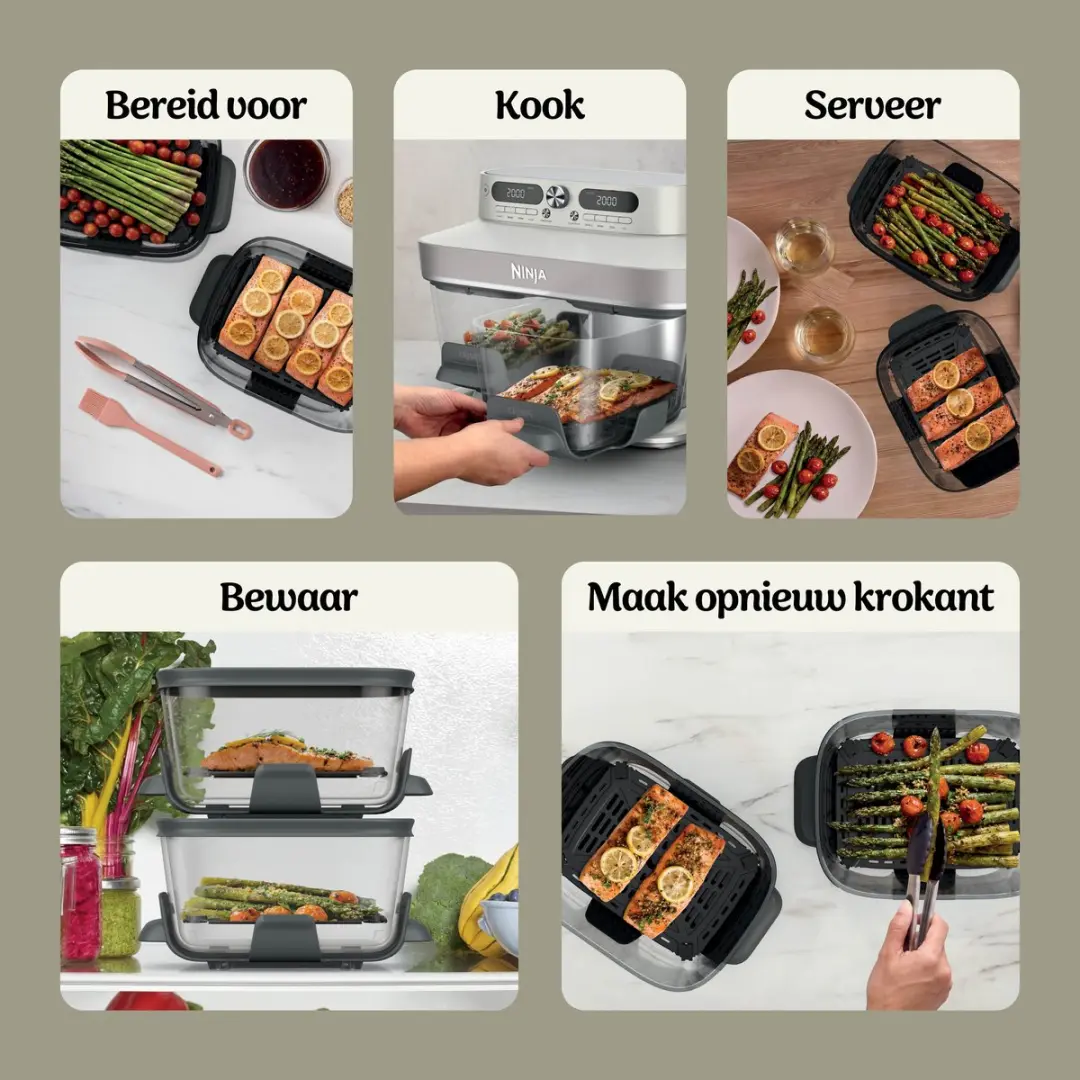 Ninja CRISPi DualZone DD102EUIV2 Airfryer - 2860W - Wit - afbeelding 4 van 6