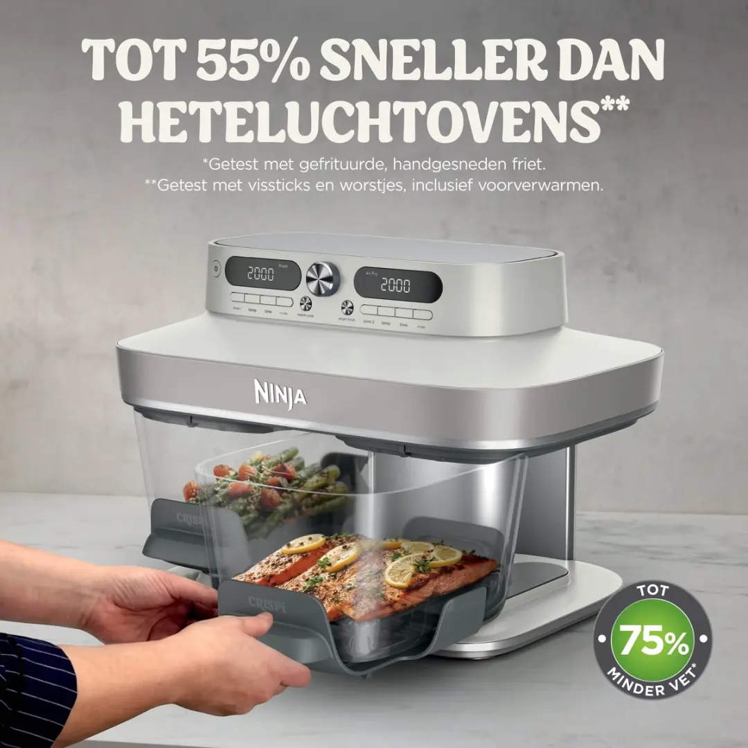 Ninja CRISPi DualZone DD102EUIV2 Airfryer - 2860W - Wit - afbeelding 3 van 6