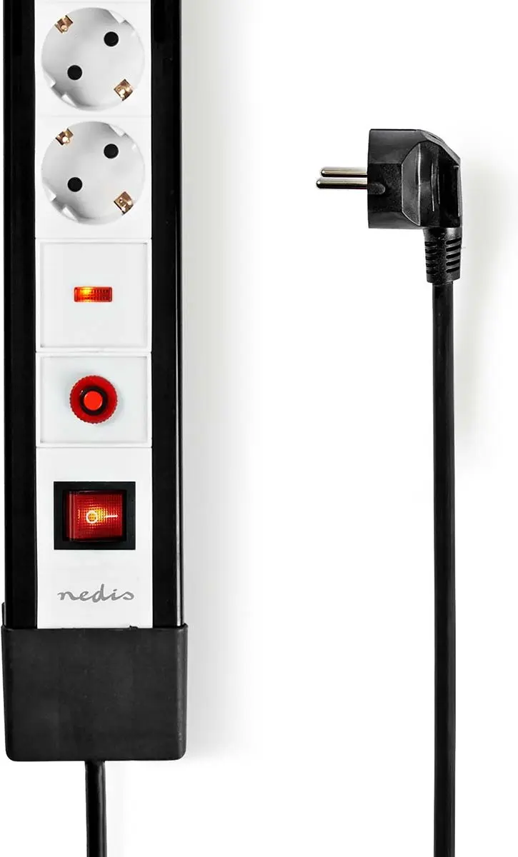 Nedis Stekkerdoos 10-voudig 3680W - Zwart - afbeelding 2 van 2