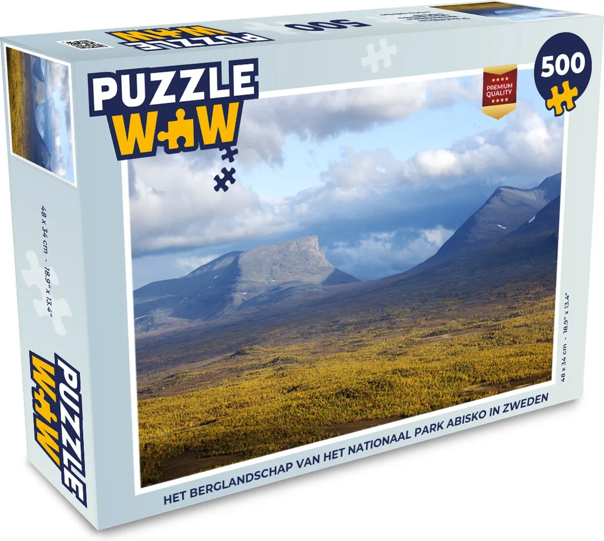 PuzzleWow Abisko Nationaal Park Zweden Legpuzzel 500 Stuks - Multicolor