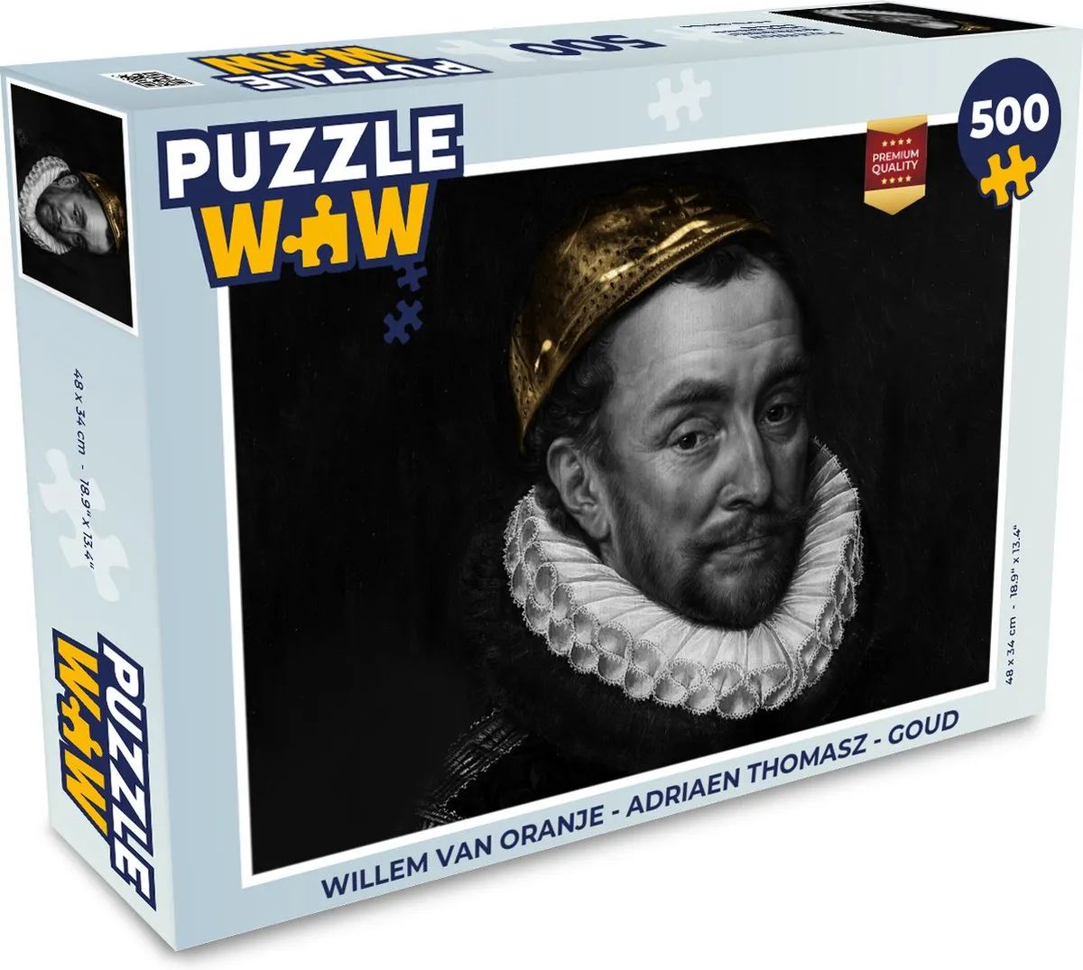 PuzzleWow Willem van Oranje Legpuzzel 500 Stuks - Multicolor