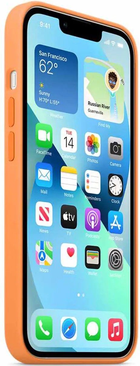 Apple - Siliconen hoesje - MagSafe - iPhone 13 hoesje - Marigold