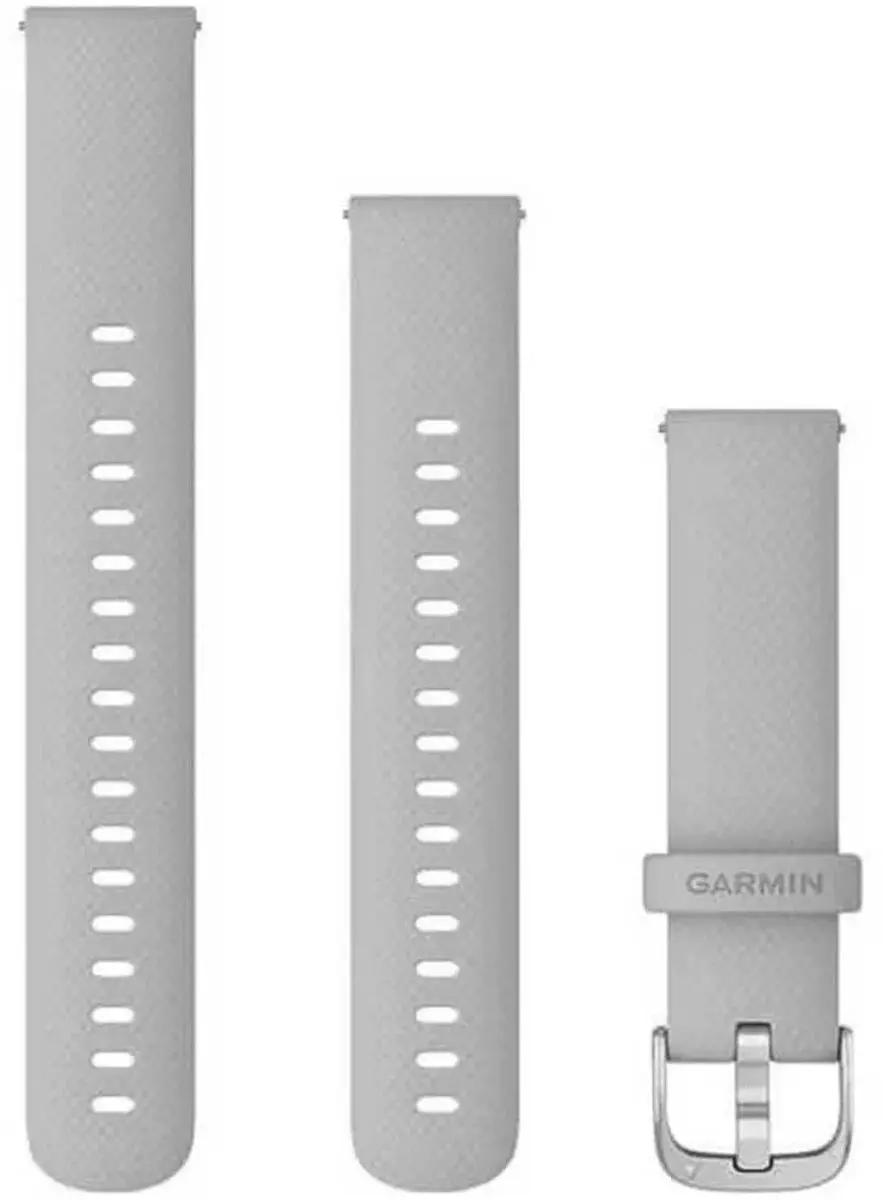 Garmin Quick Release 18mm Siliconen Bandje - Grijs - afbeelding 2 van 2