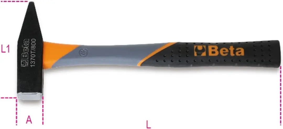 Beta Tools Monteurhamer 1370T 1000 - Vezel steel 36cm - afbeelding 2 van 3
