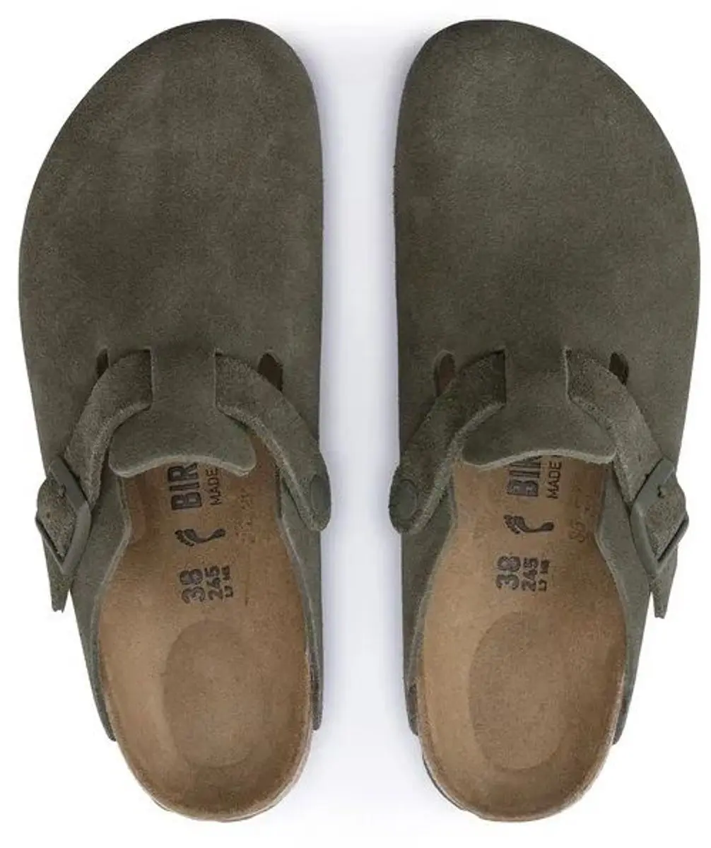Birkenstock Boston Suede Instapper - Maat 42 - Groen