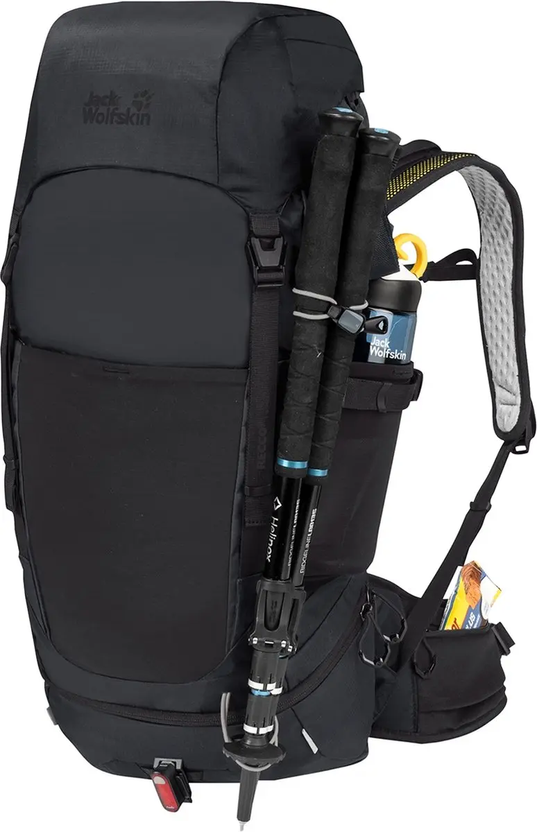 Jack Wolfskin Wolftrail 34 Recco Rucksack - 34L - Zwart - afbeelding 3 van 6