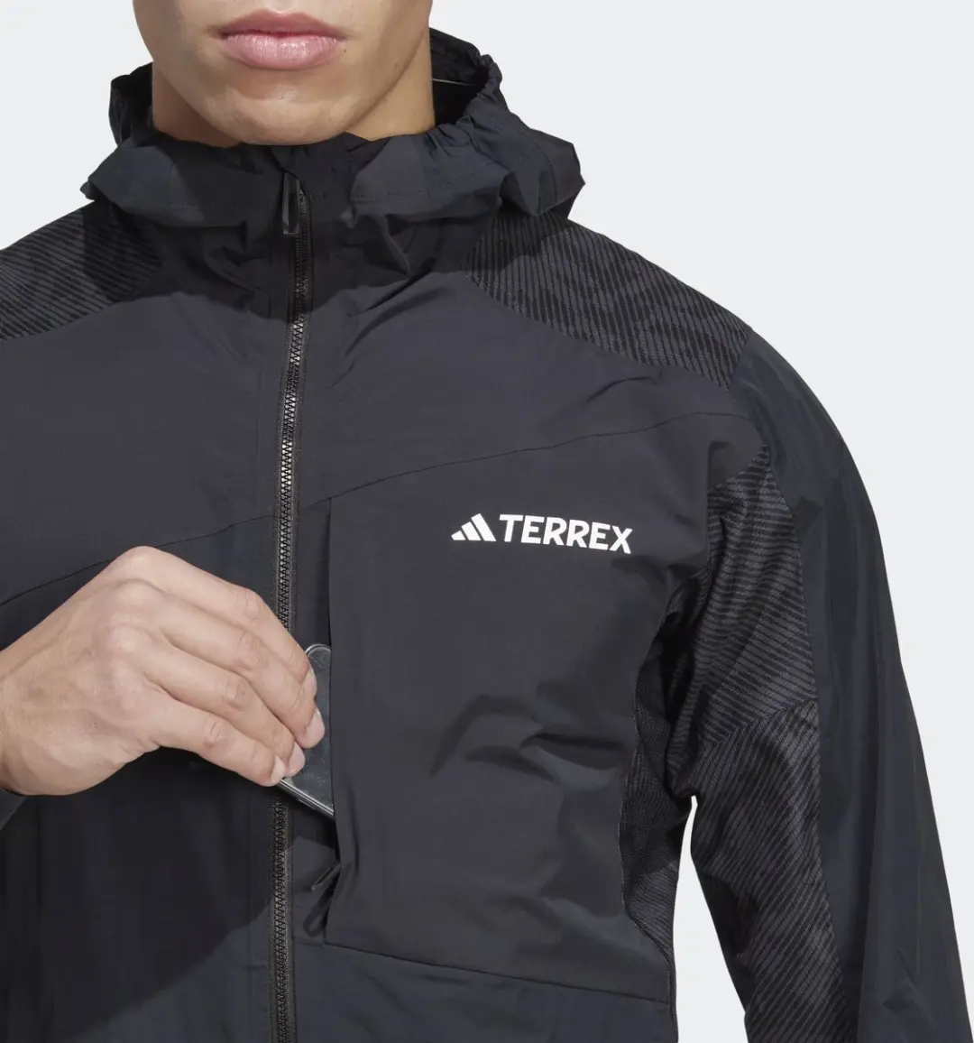 adidas TERREX Xperior Hybrid Jack Heren - Zwart S - afbeelding 3 van 6