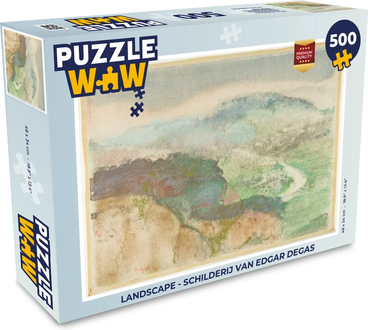 PuzzleWow Legpuzzel Edgar Degas 500 Stuks - Multicolor