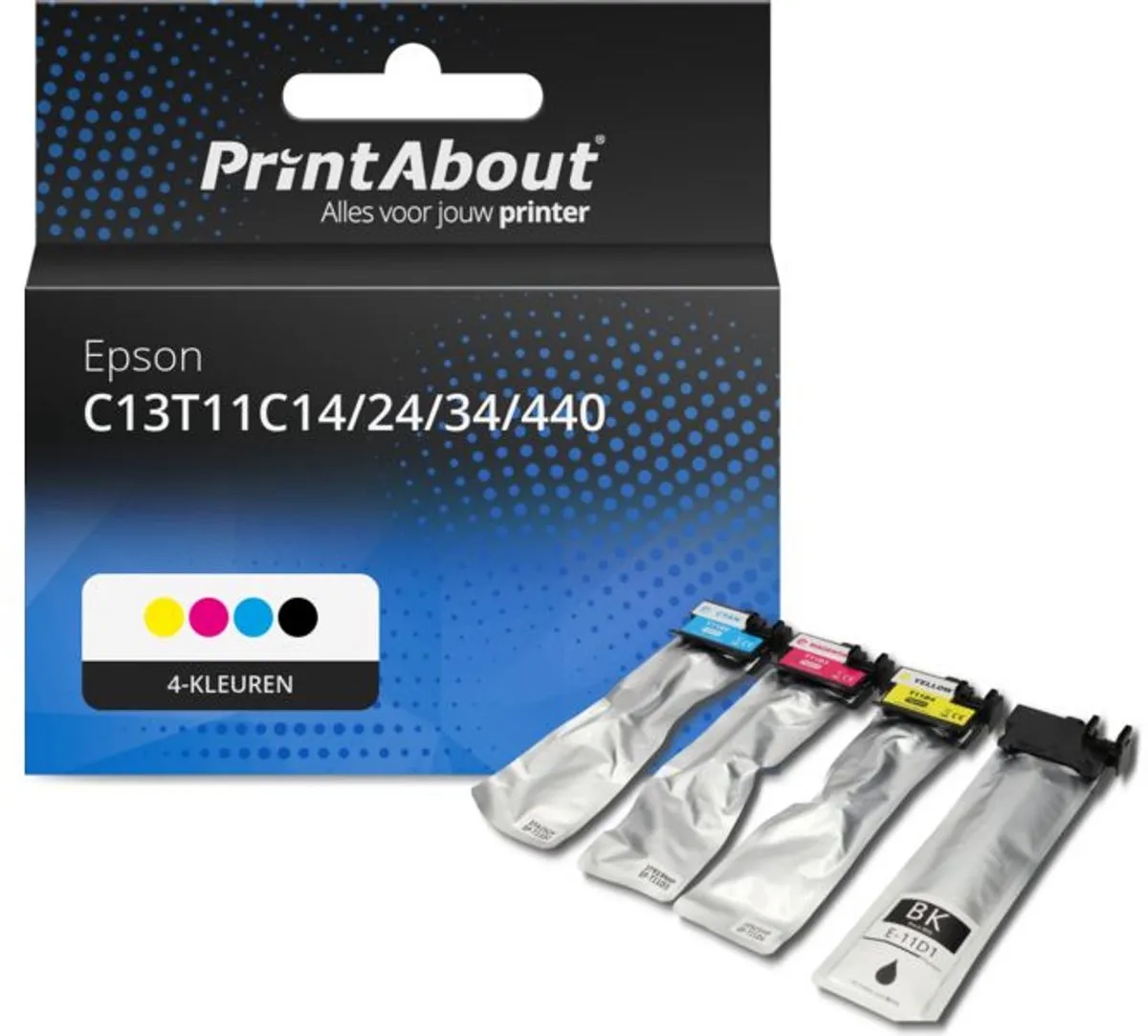 PrintAbout Inktcartridge C13T11C14/24/34/440 4-kleuren Multipack