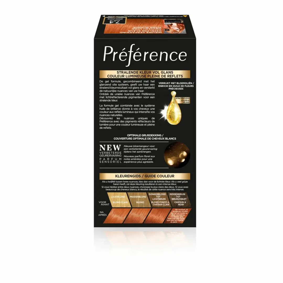 L'Oréal Paris Préférence Permanente Haarkleuring 7.4 Mango Koper - 2 Stuks - afbeelding 3 van 4