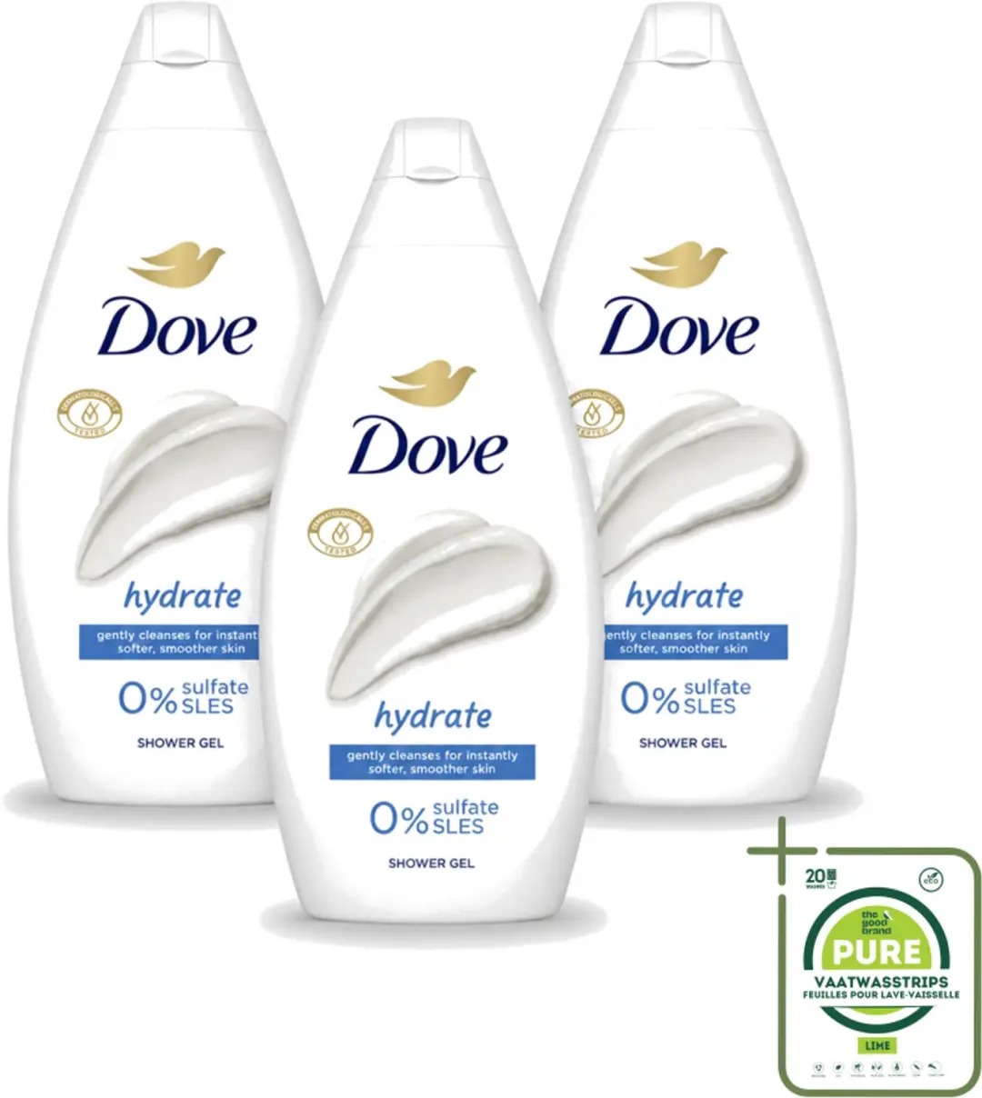 3 x Dove Hydrate