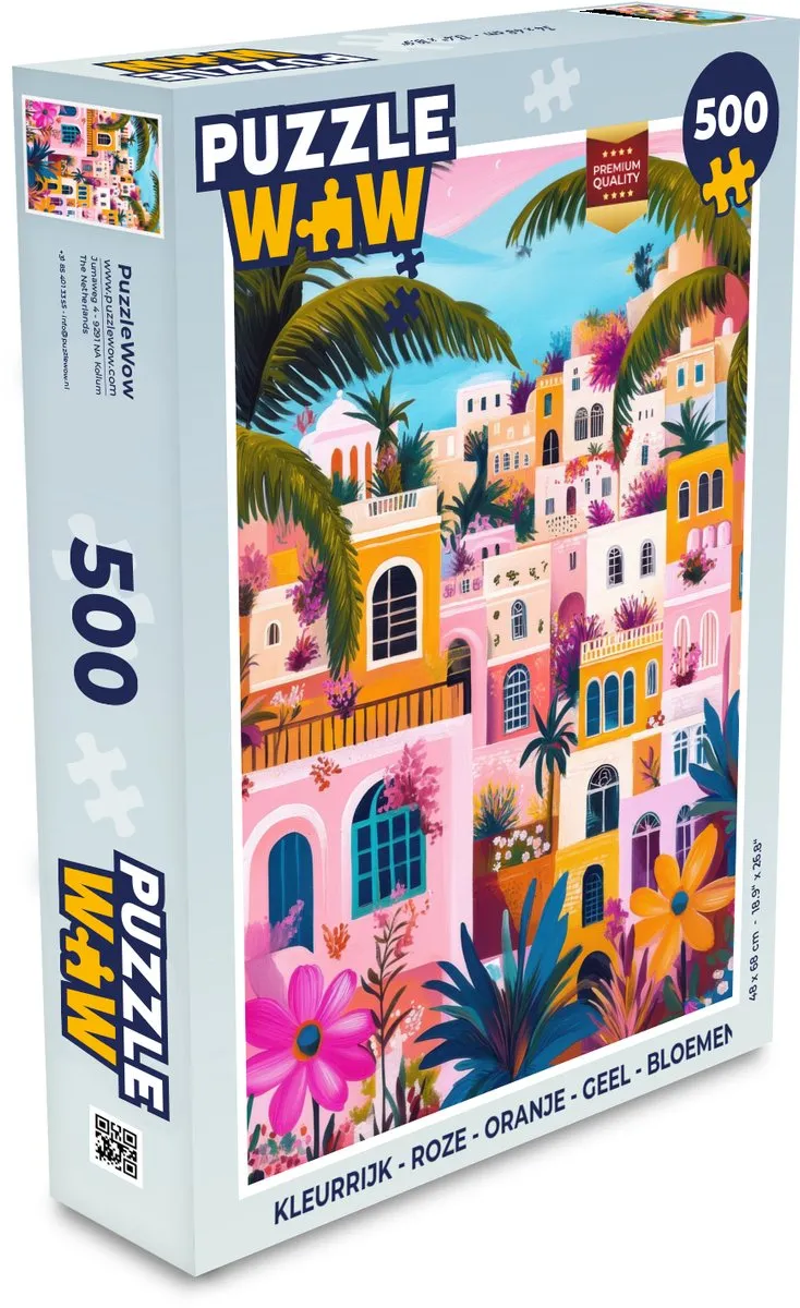 PuzzleWow Kleurrijk Bloemen Legpuzzel 500 Stuks