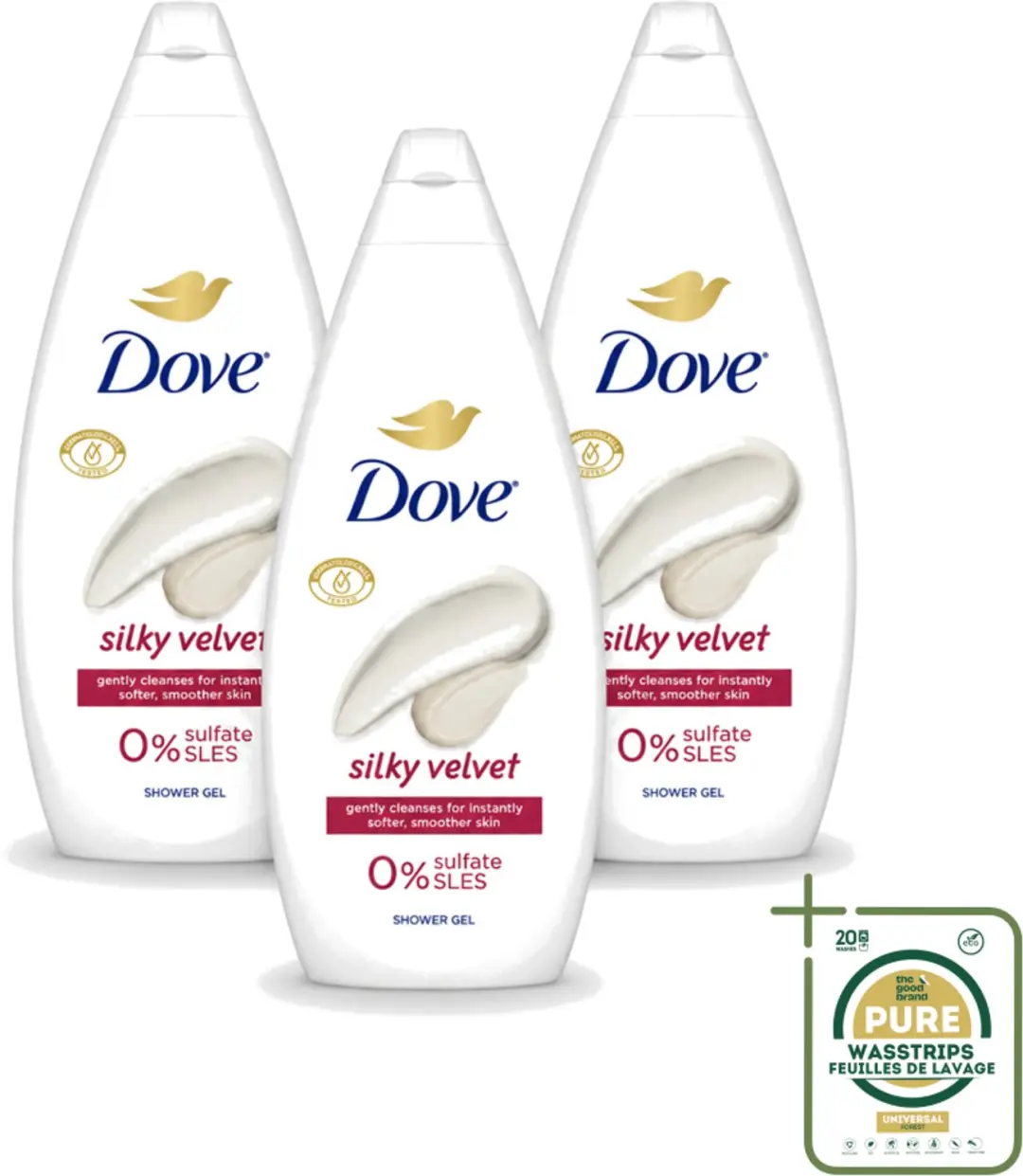 3 x Dove Silky Velvet