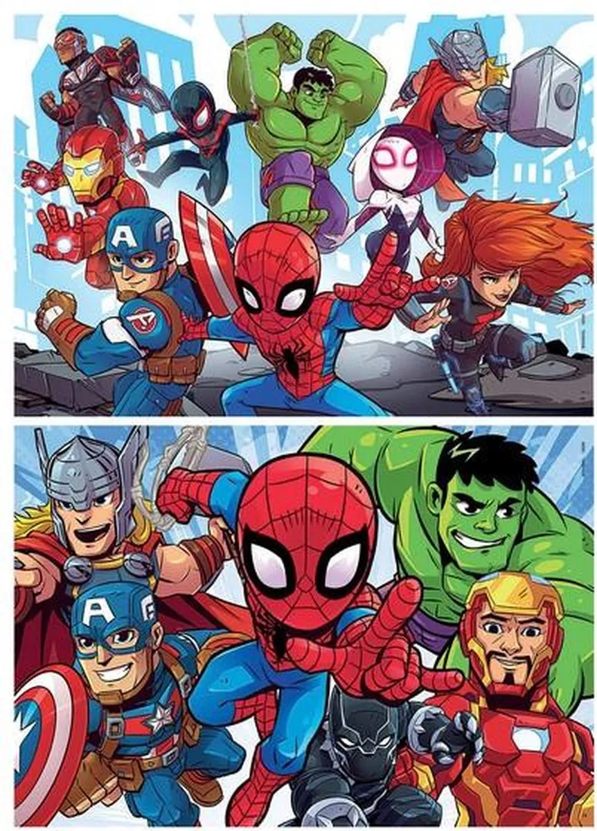 Marvel Super Hero Adventures Puzzel - 50 Stuks (2x25) - Multicolor