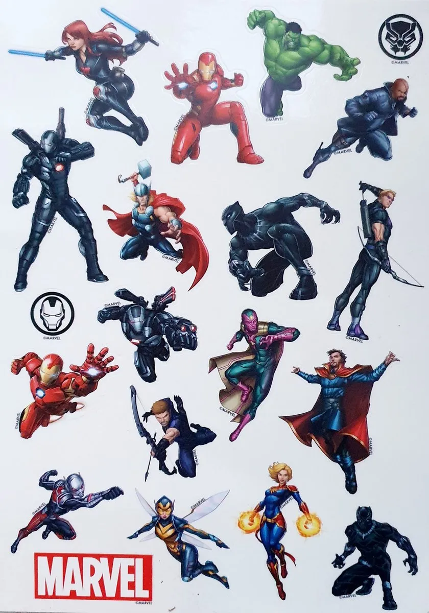 Marvel Avengers Raamstickers - 40 Stuks Multicolor