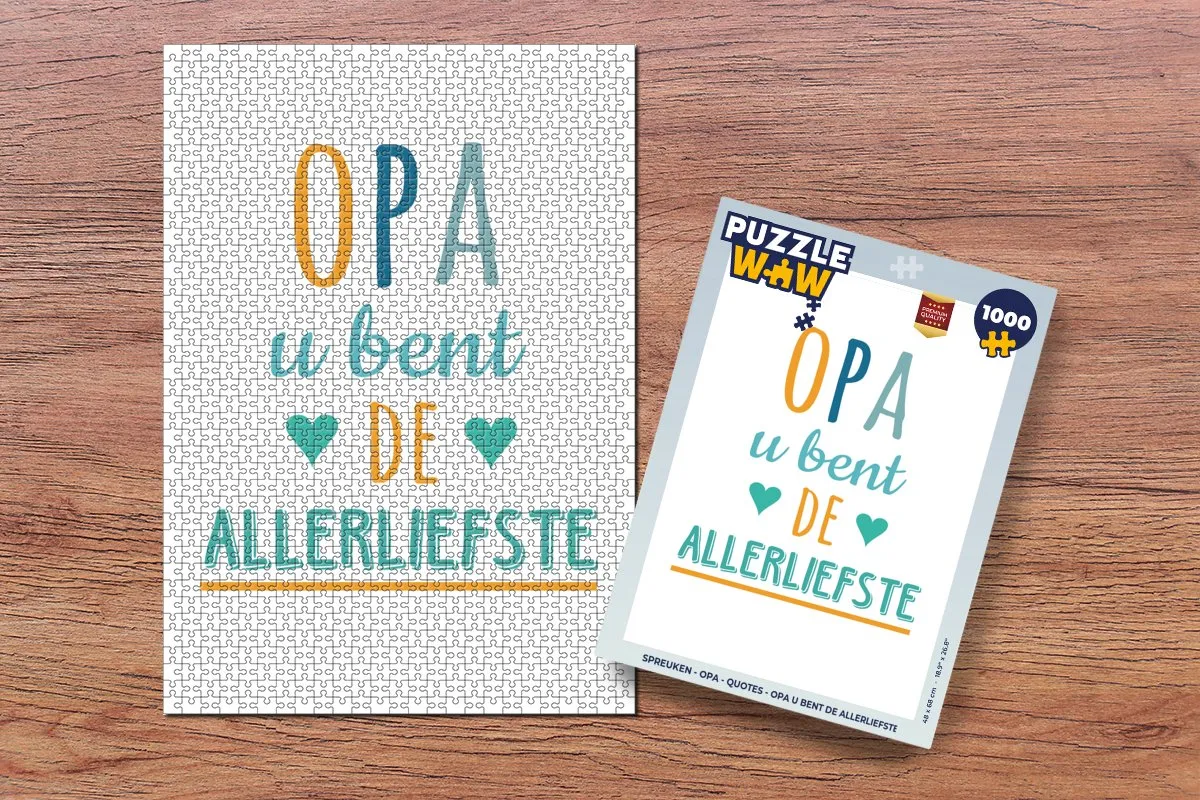 PuzzleWow Opa Quotes Legpuzzel 1000 Stuks - Multicolor