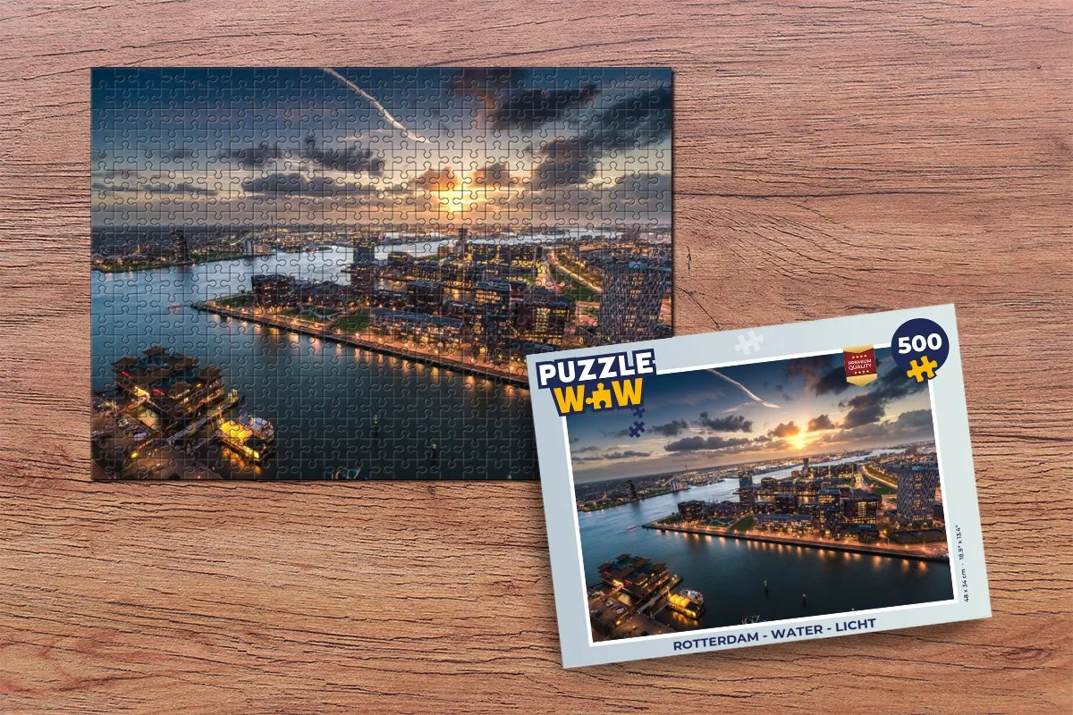 PuzzleWow Rotterdam Legpuzzel 500 Stuks - Multicolor